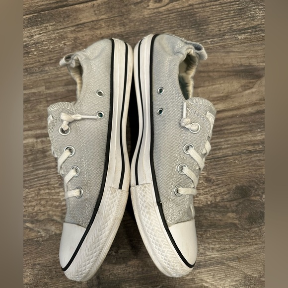 Converse All Star Chuck Taylor Shoreline Gray Canvas/Linen Blend Sneakers - Picture 2 of 7